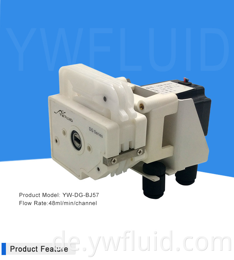 YWFLUID Mini DC Dosierung Pumpe Peristaltisch Niederdruck Wasserpum für Flüssigkeit Transport und Verteilung